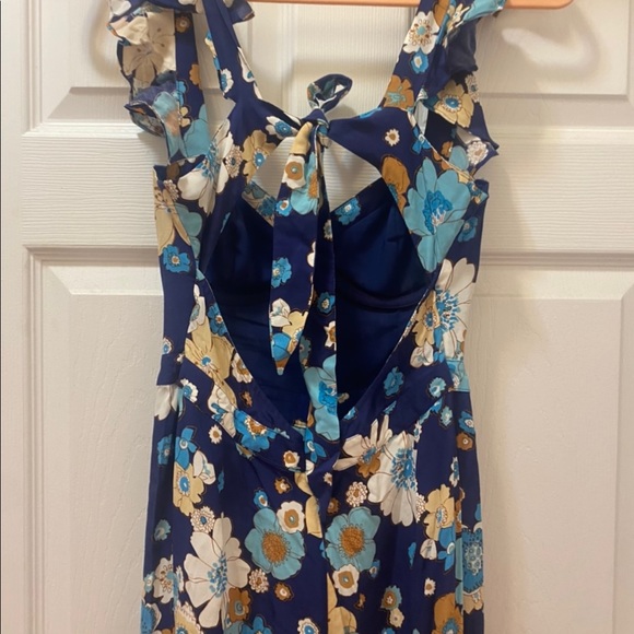 For Love And Lemons Magnolia 60s 70s Floral Ruffle Jumpsuit Flower Power M - Picture 5 of 7